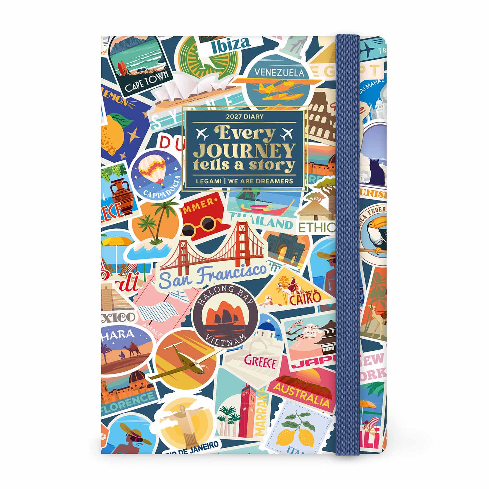Legami Kalender Wochenplaner für 12 Monate Medium 2027 Travel