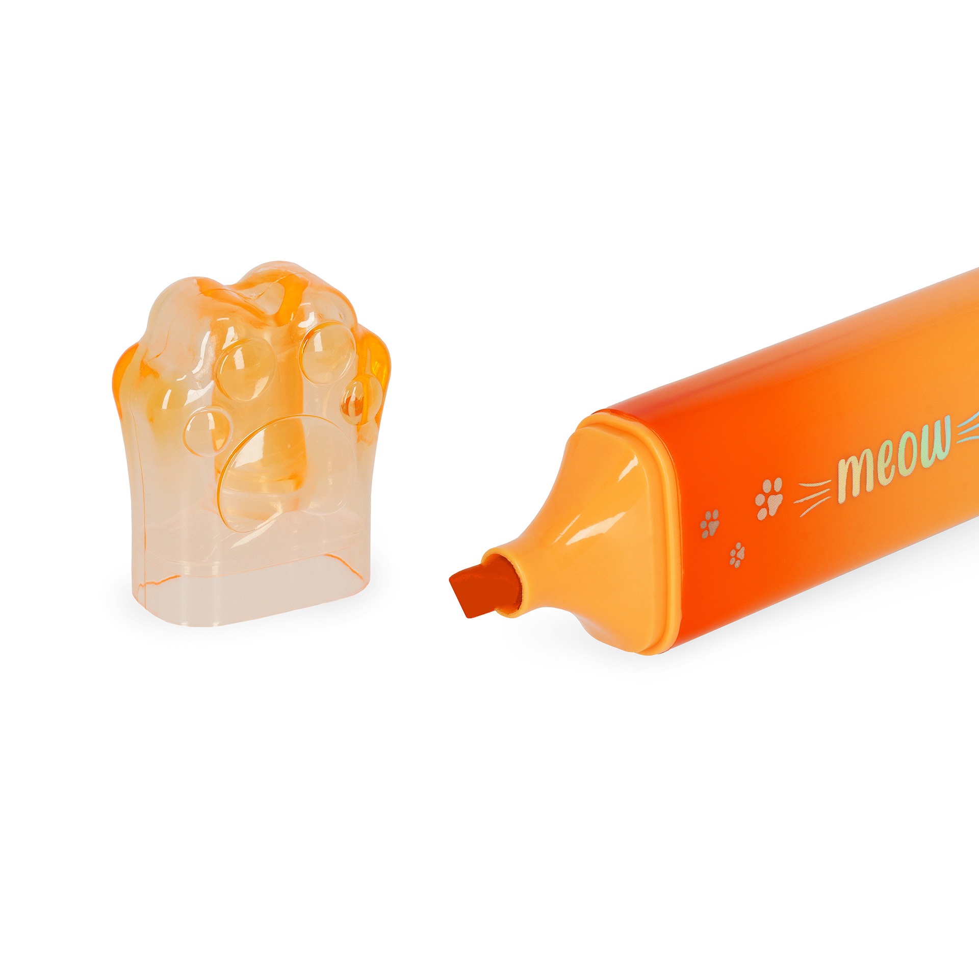 Legami Highlighter Textmarker Kitty Paw Katze Pfote orange