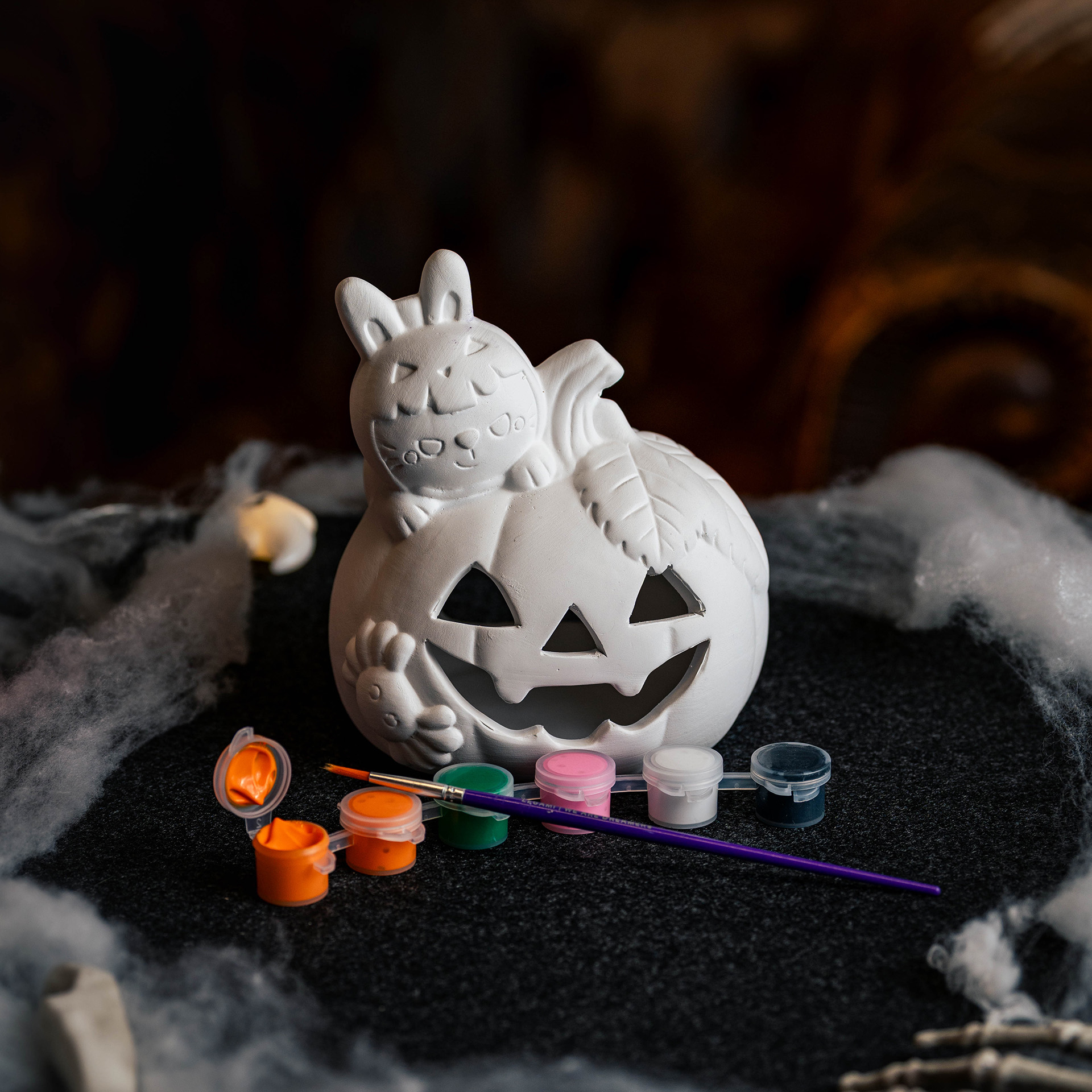 Legami Halloween Kerzenhalter Deko Set Paint your Halloween Bunny
