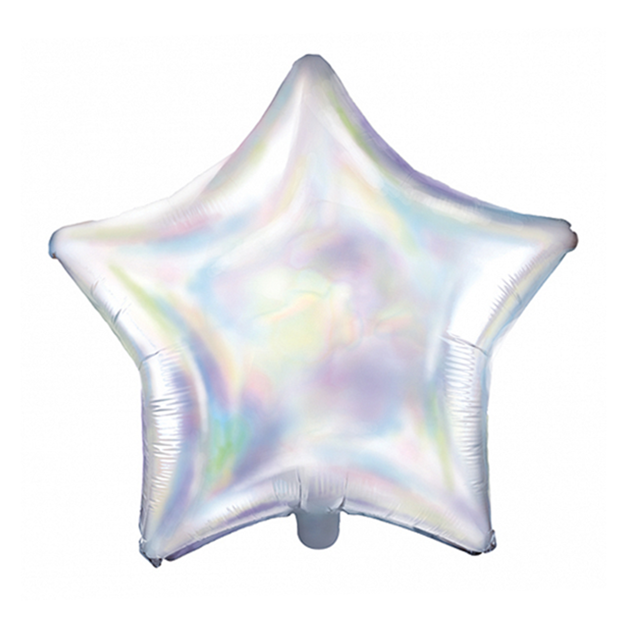 PartyDeco Folienballon Silber Irisierend Stern 48 cm