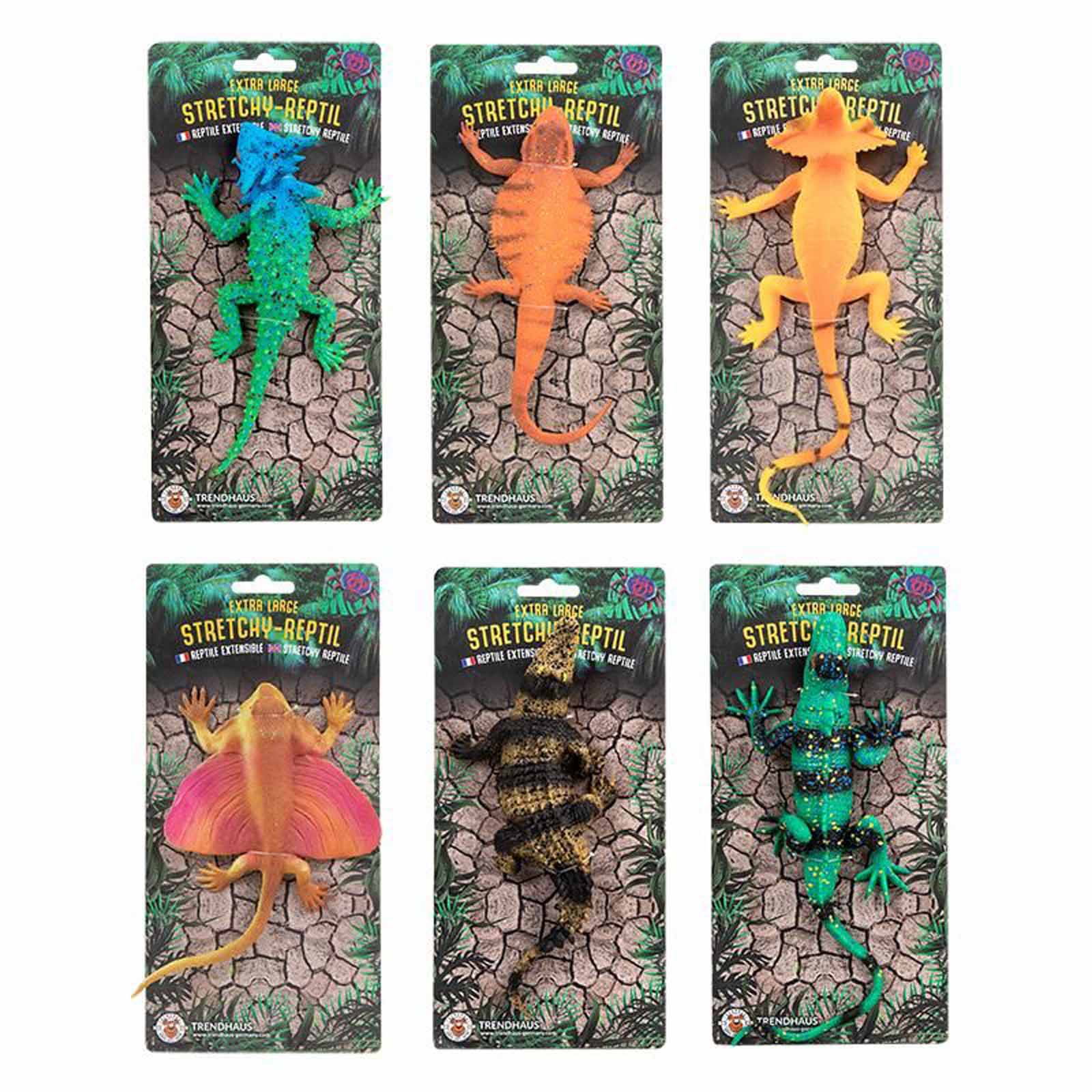 Trendhaus Rette sich Stretchy Reptilien XL sortiert