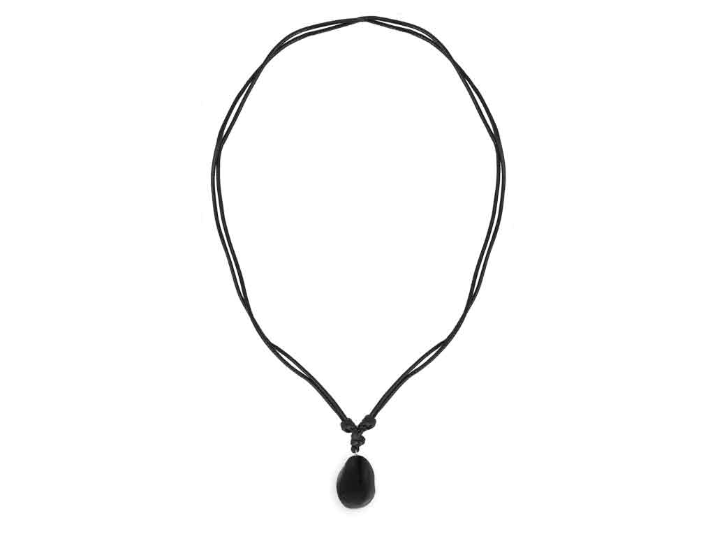 BB Klostermann Edelstein Kette Schwarzer Obsidian Steinbock