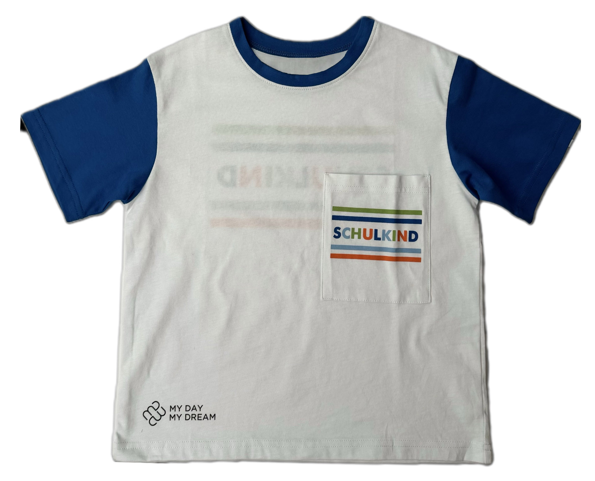 My Day My Dream T-Shirt Kindershirt Schulkind Blau 7-8 Jahre