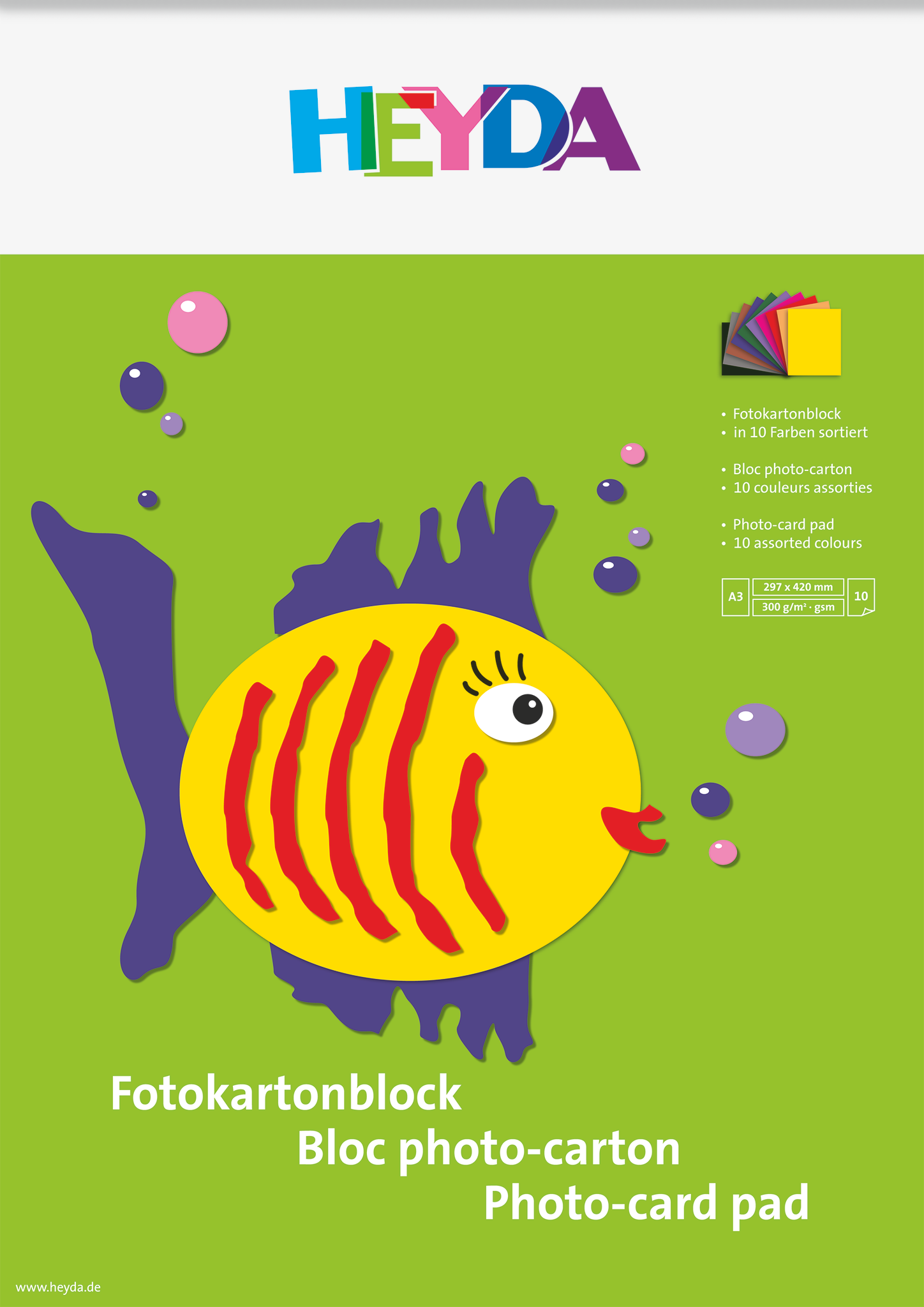 Heyda Fotokarton-Block Din A3 10 Blatt