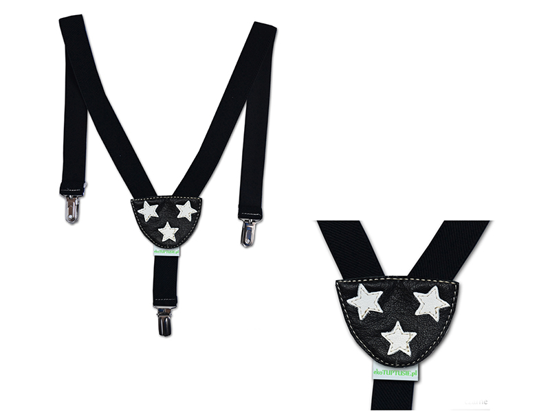 Fiorino Hosenträger für Kinder Sterne schwarz