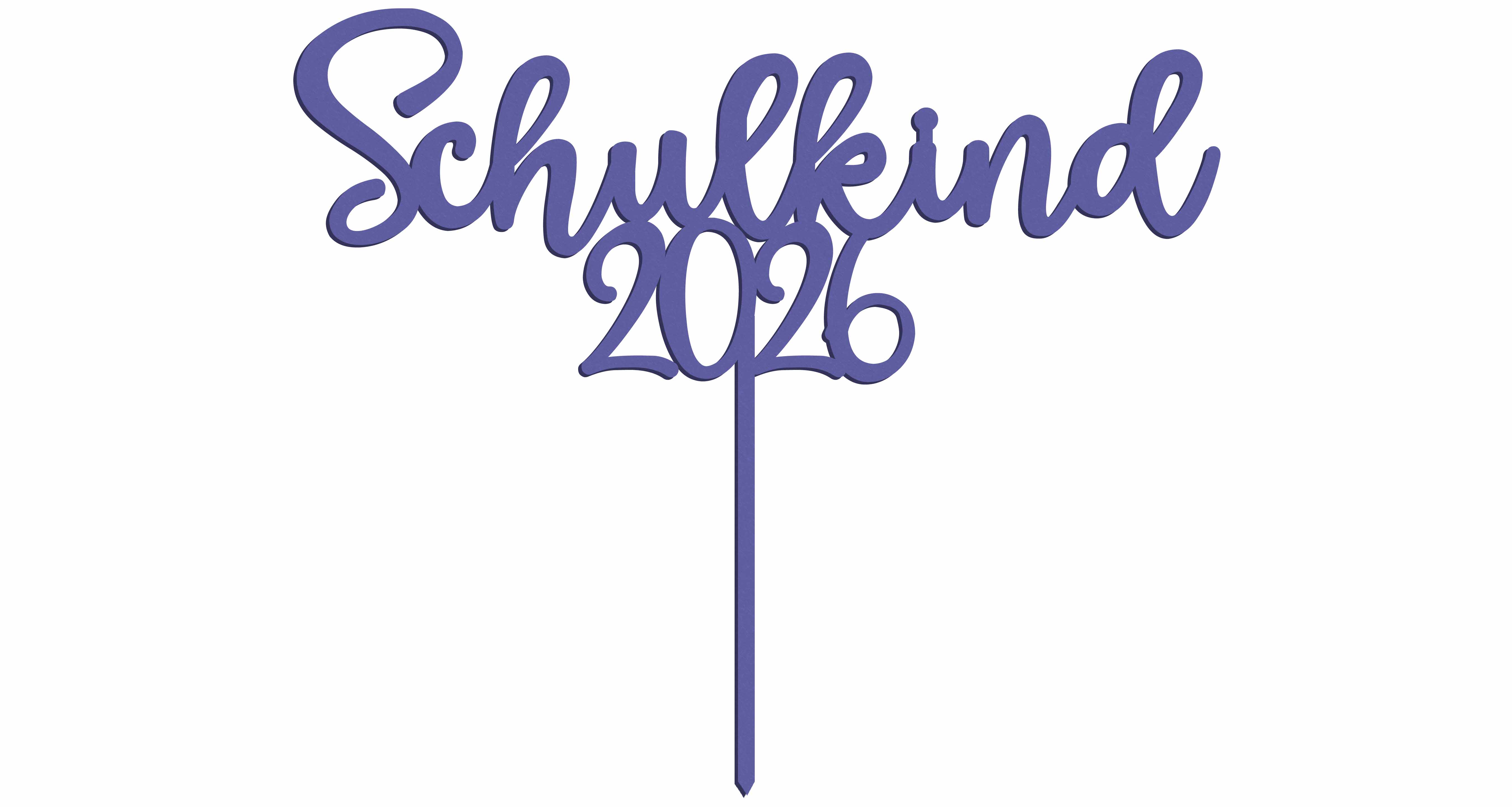 Kuchentopper für den Schulanfang aus Acryl Schulkind 2026