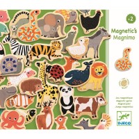 Djeco Magnete Magnetspiel Holz Motiv Tiere, 36 Stück