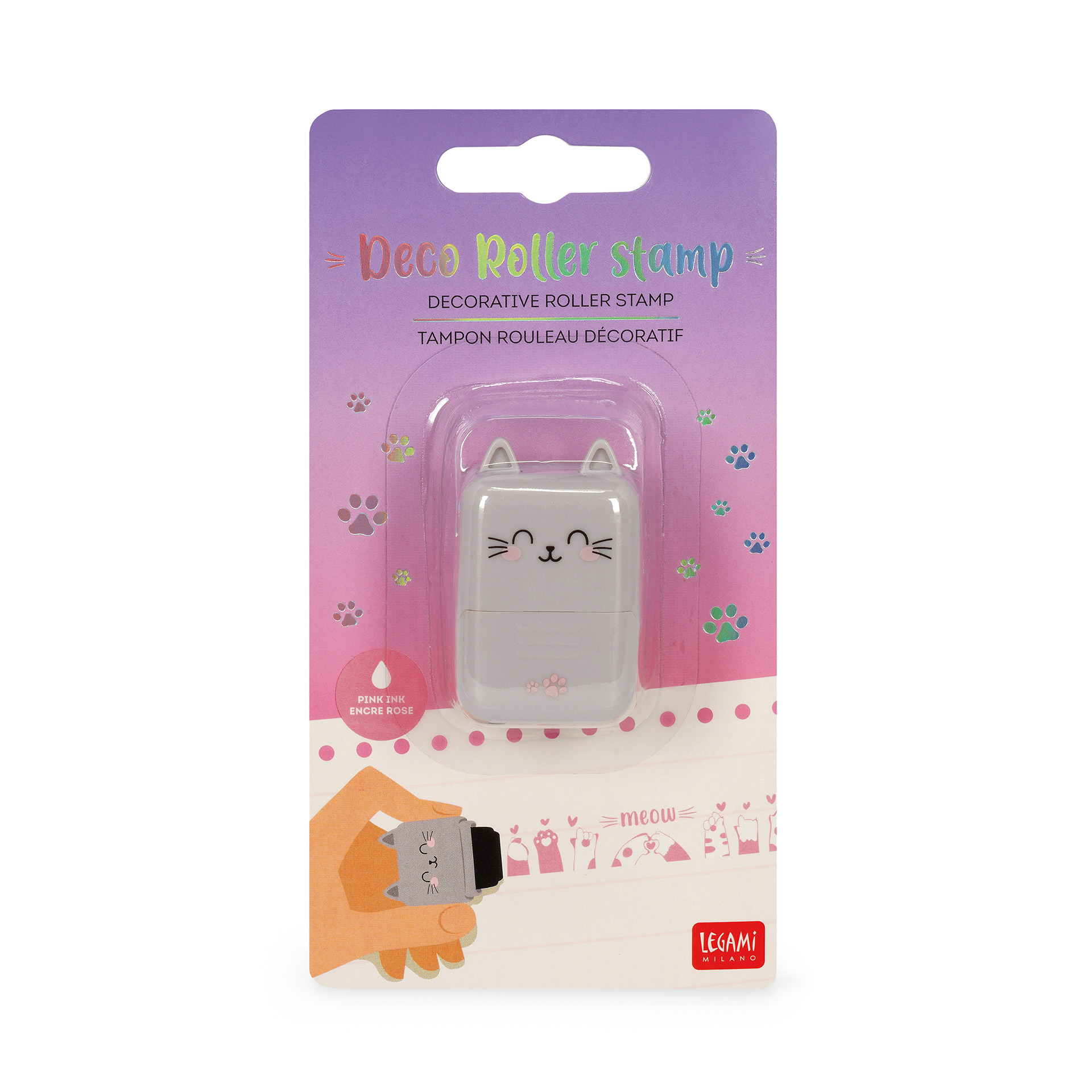 Legami Deko-Rollstempel Kitty Katze rosa