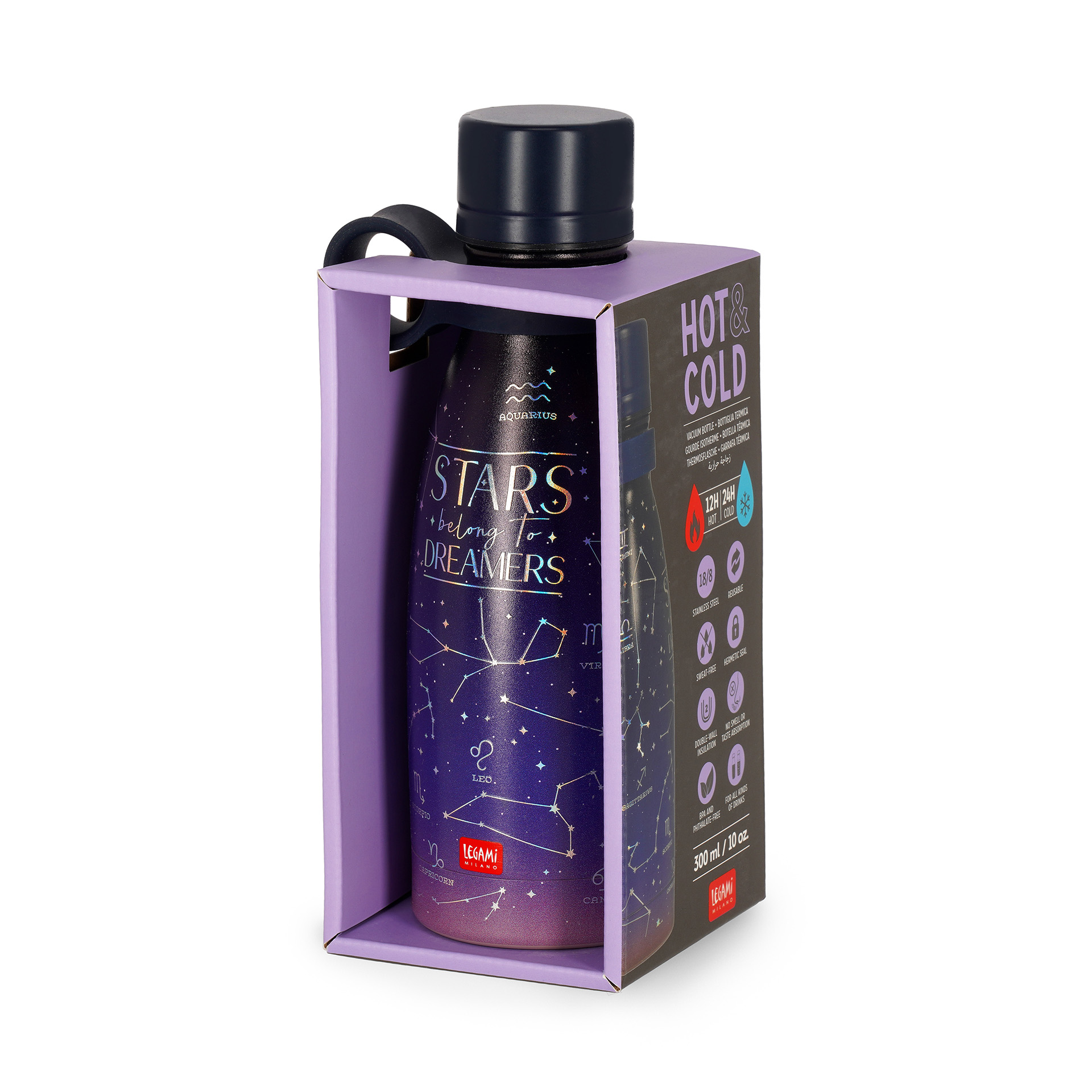 Legami Thermosflasche Trinkflasche 300 ml Stars Sterne