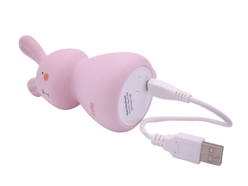 Olala Nachtlicht LED Micro USB Häschen pink