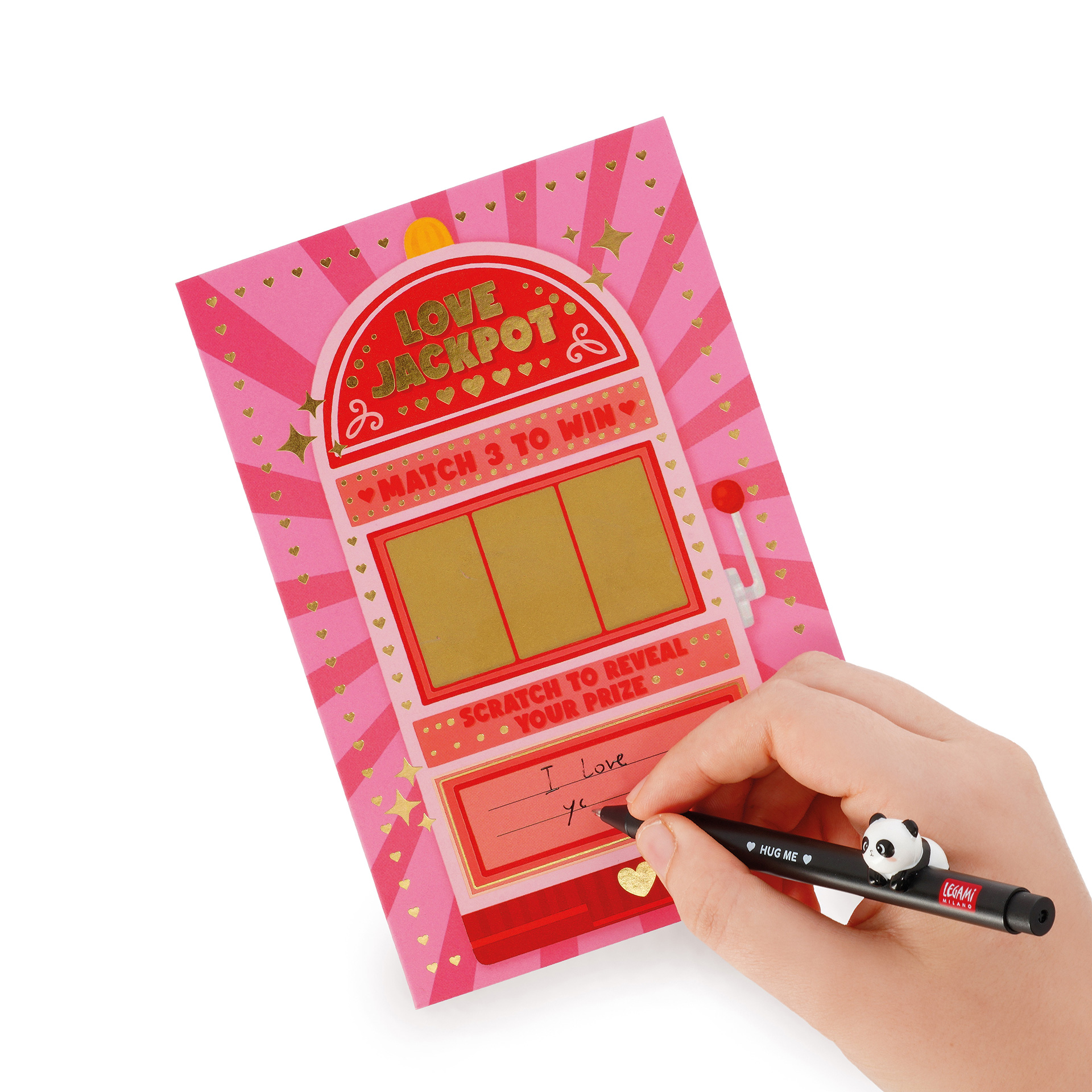Legami Rubbellos Glückwunschkarte Grußkarte Valentinstag Love Jackpot