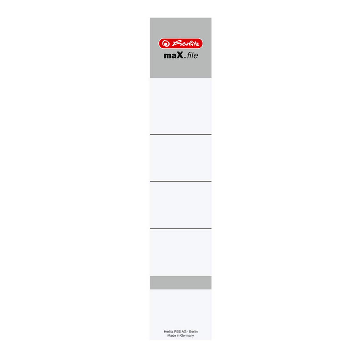 Herlitz Ordnerrückenschilder maX.file weiß 5 cm Rückenbreite 10 Stück