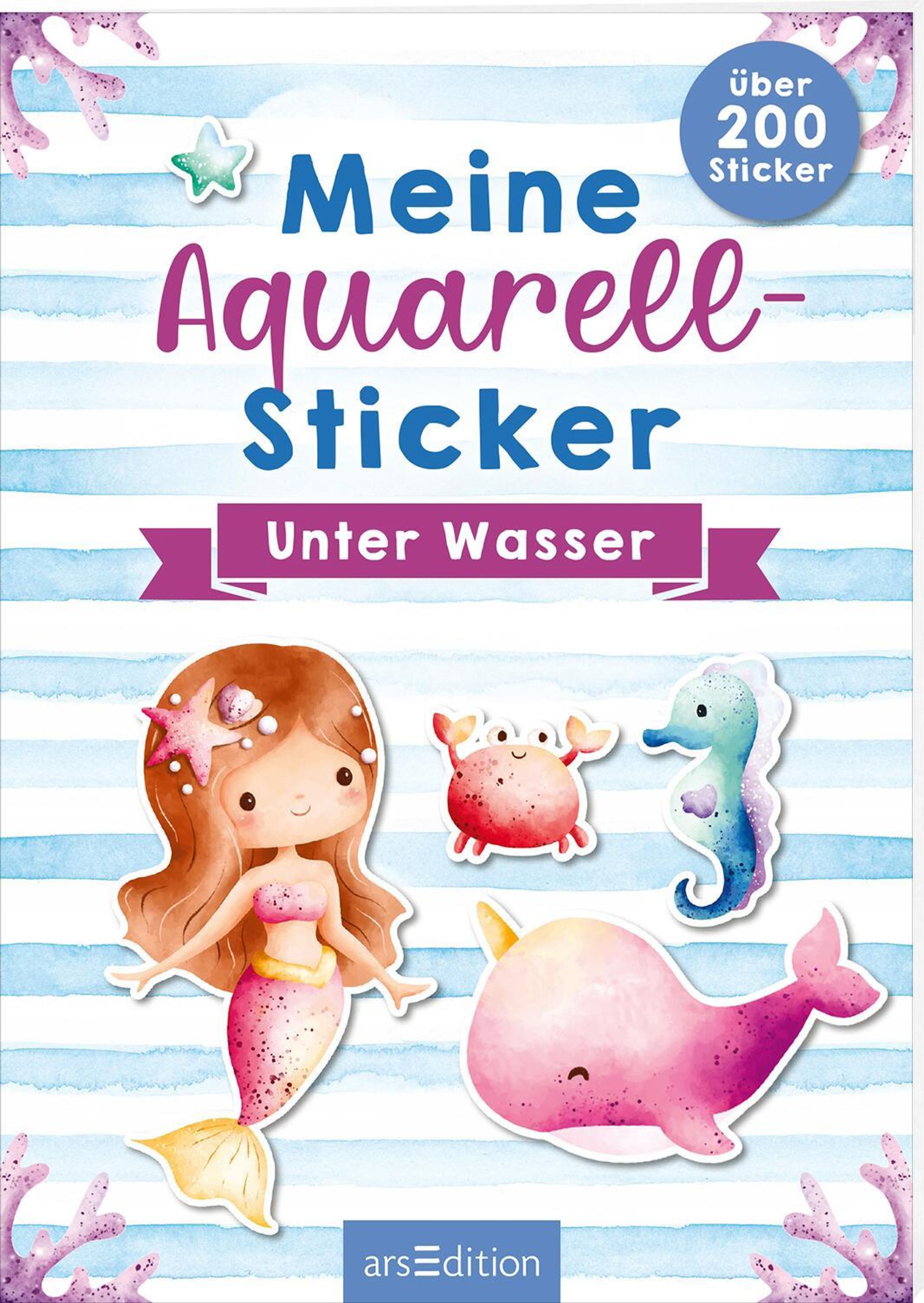 Meine Aquarell Sticker mit über 200 Sticker Unterwasser