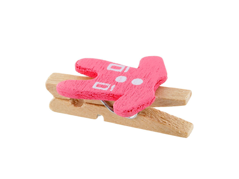 Elfenstall Kleine Mini Holz Wäscheklammern / Holzklammer Hose Rosa