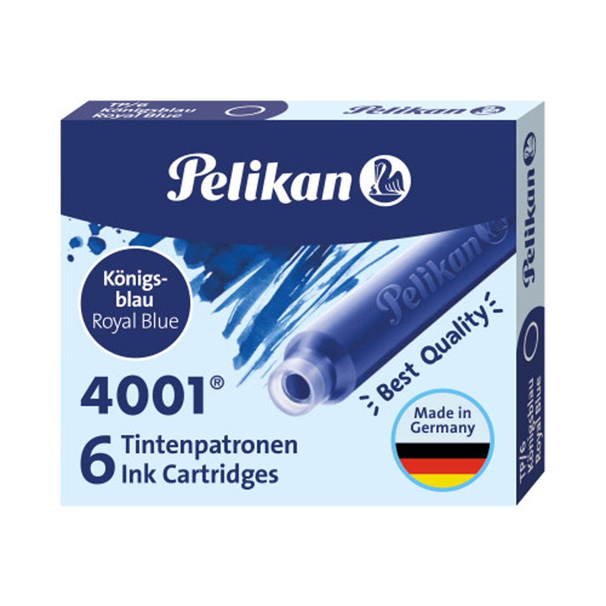 Pelikan Tintenpatronen Königsblau 4001 6 Stück