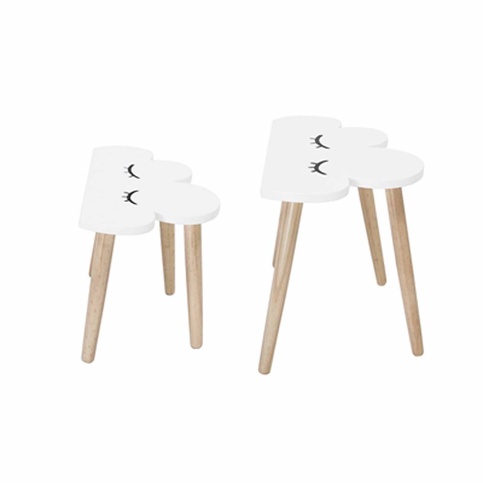 Bloomingville Kinder Tisch 2er-Set Wolke weiß