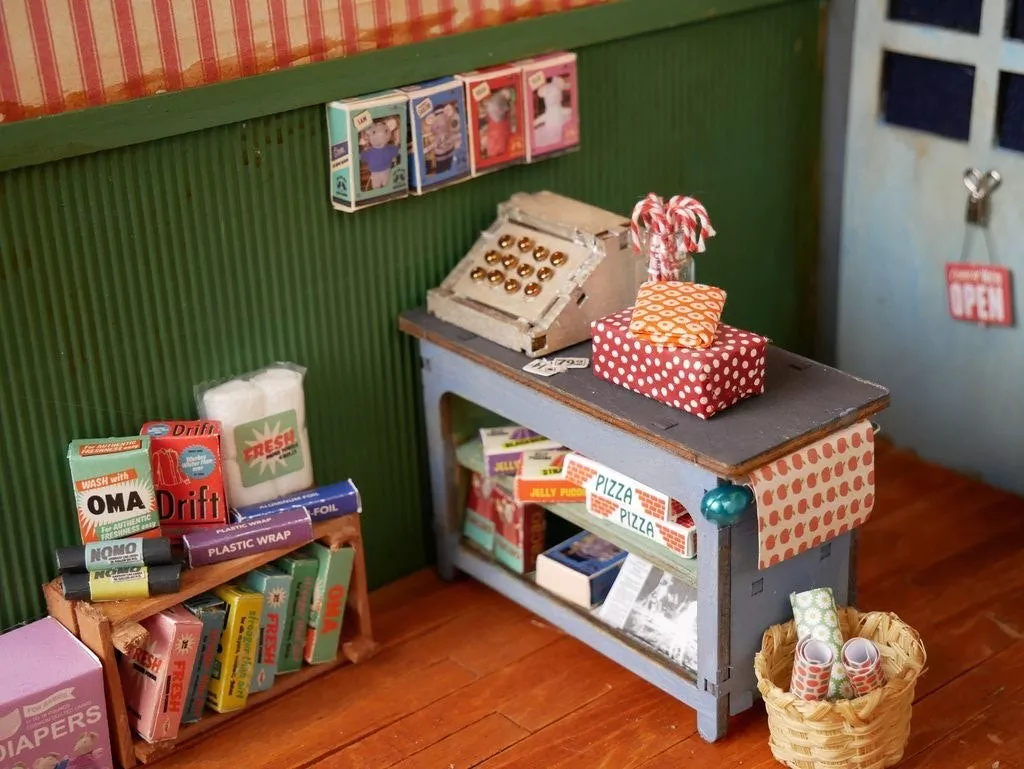 The Mouse Mansion DIY Puppenhaus Möbelset für Kinder Shop Ladenmöbel