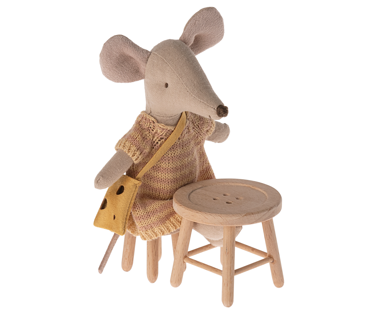 Maileg Tisch und Hocker Set, Maus