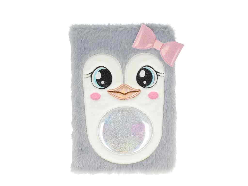 BB Klostermann Plüsch Notizbuch Cutie Pinguin grau