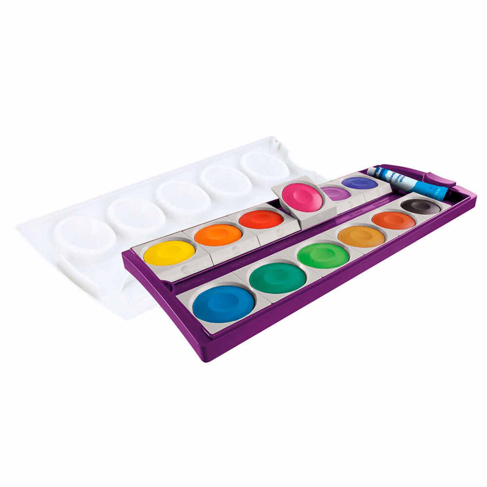 Pelikan K12 Violett Wasserfarben Deckfarbkasten 12er
