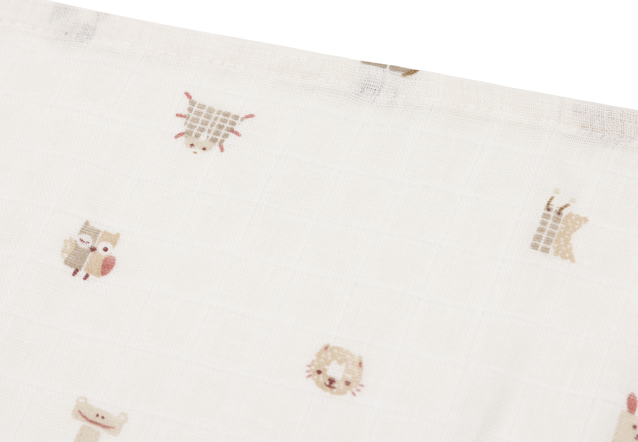 Jollein Spucktuch Hydrophil 70 x 70 cm Animal Friends 3er Pack