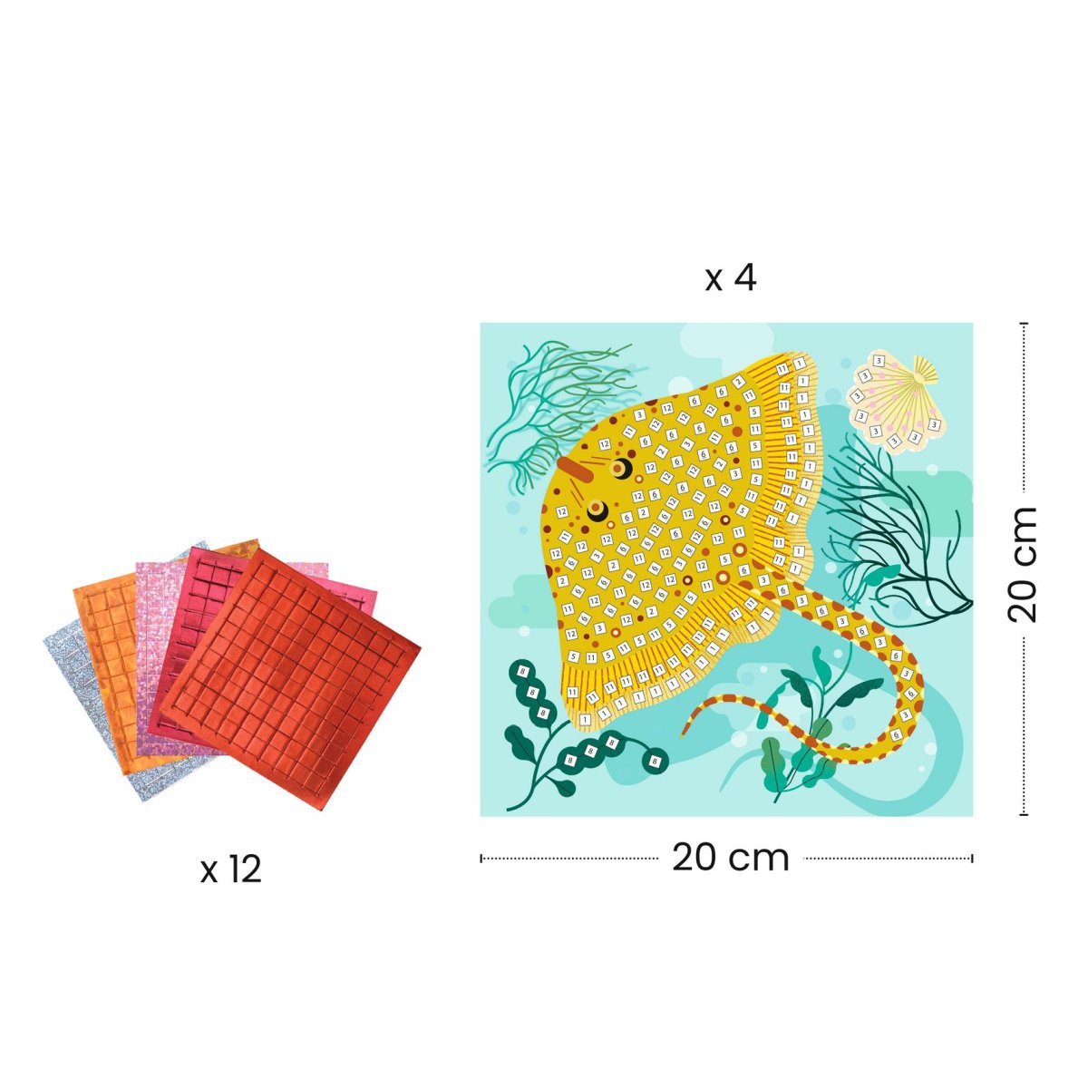 Djeco Mosaik Glitzer Karibik Bastelset Djeco Mosaik Glitzer Karibik Bastelset