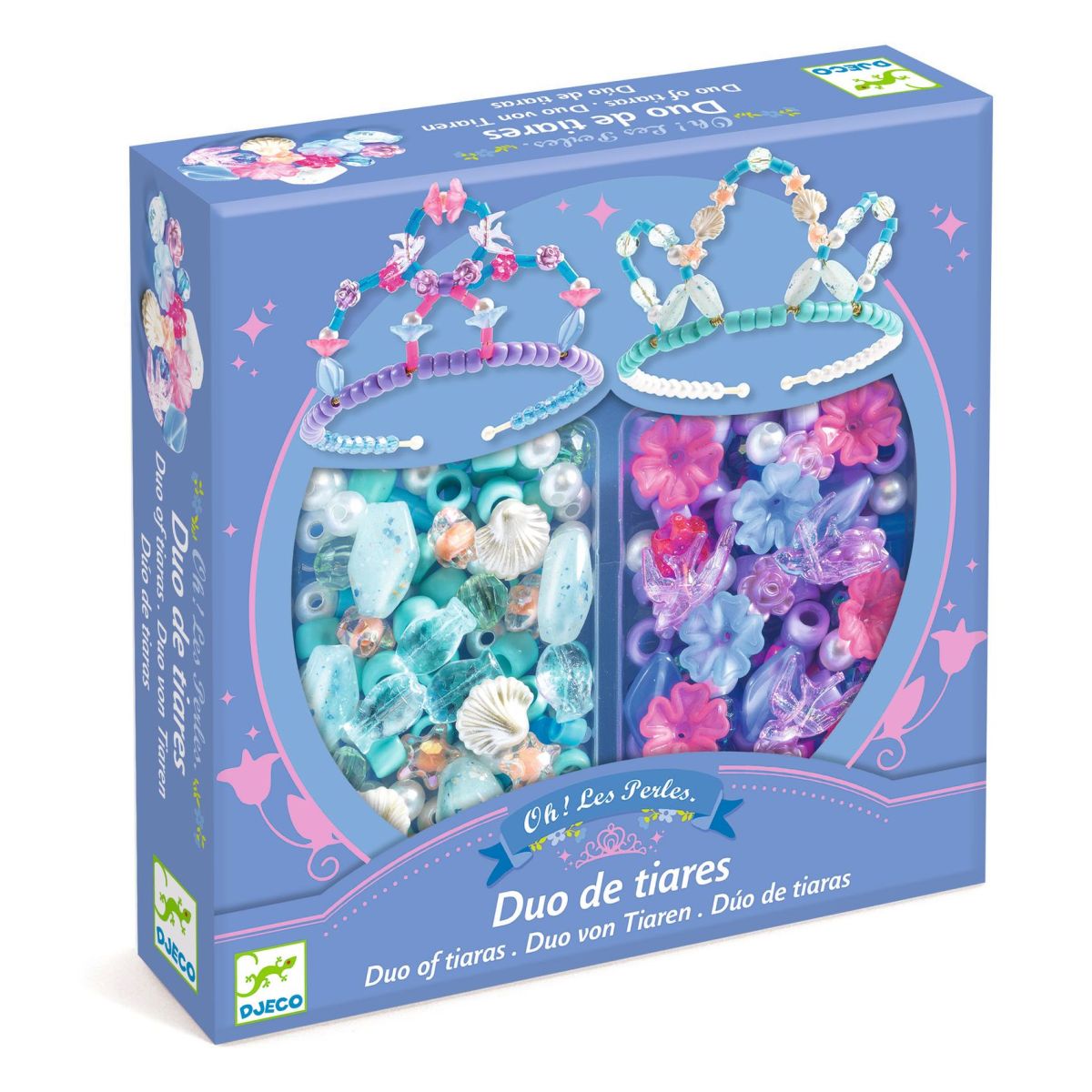 Djeco Schmuck basteln Tiaras blau