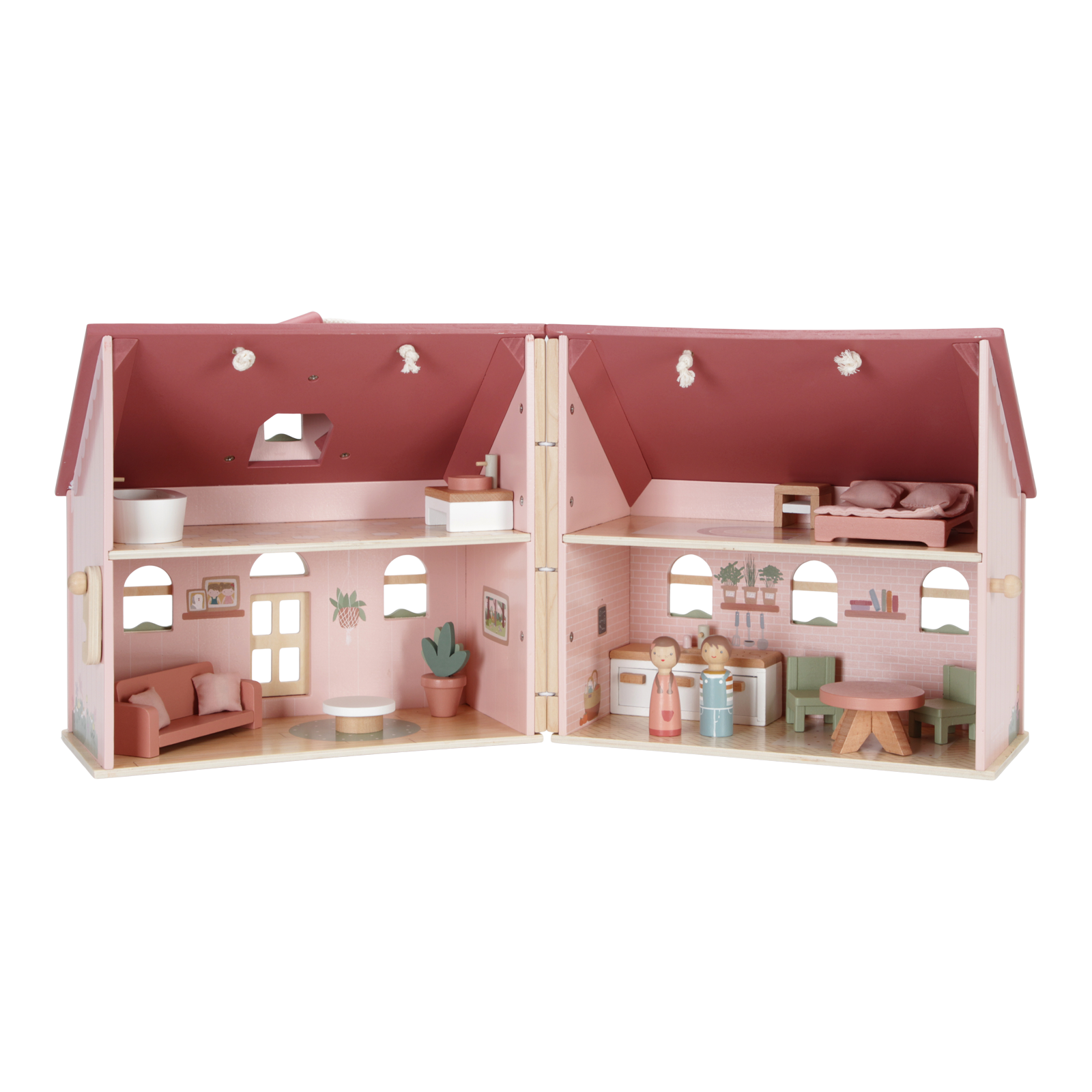 Little Dutch Tragbares Puppenhaus aus Holz pink