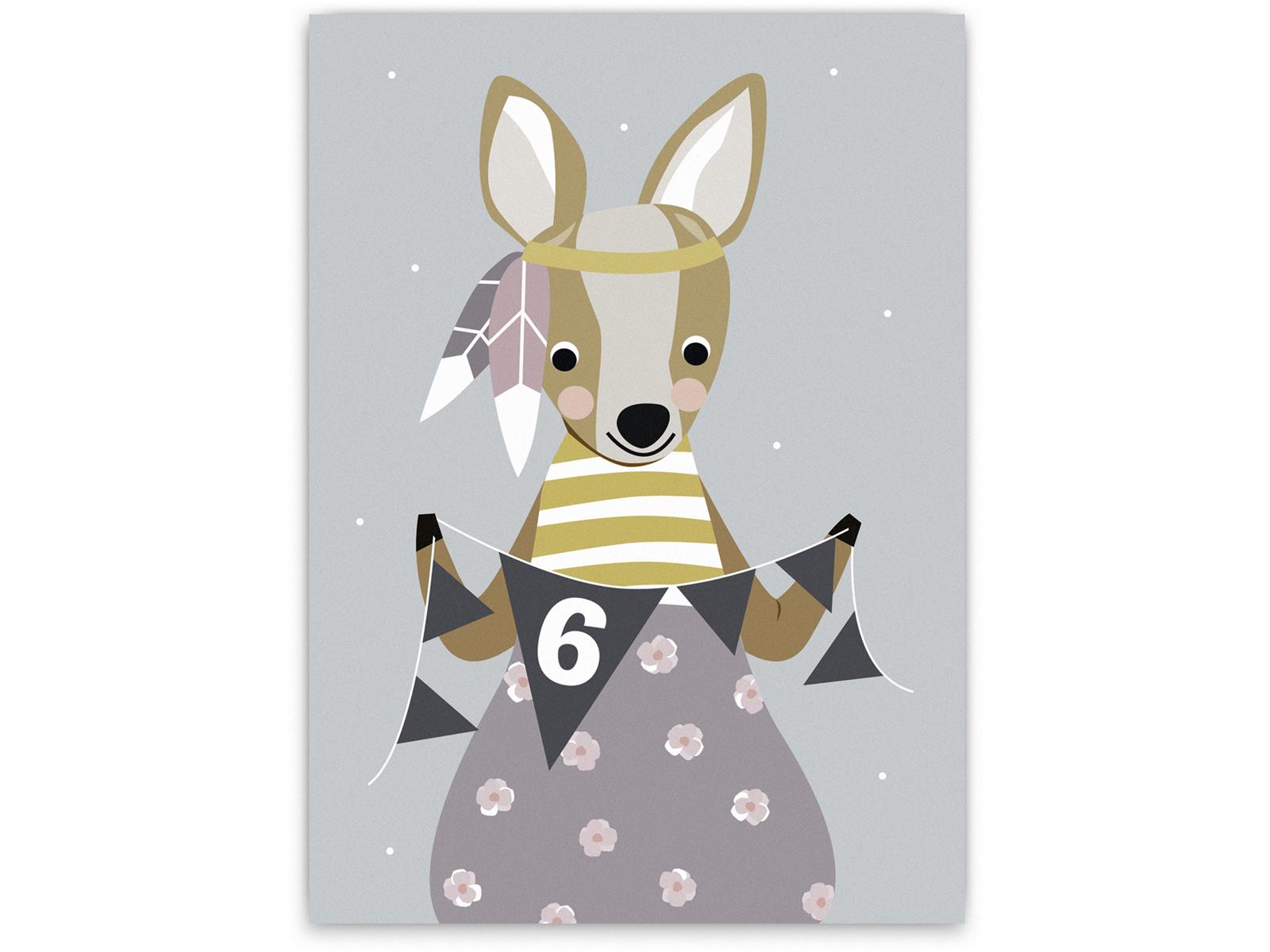 Nellie & Finn Postkarte 6. Geburtstag