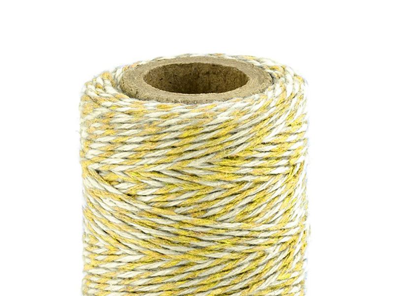 PartyDeco Bakers Twine Bäckergarn aus Baumwolle Bastelschnur gelb 50m