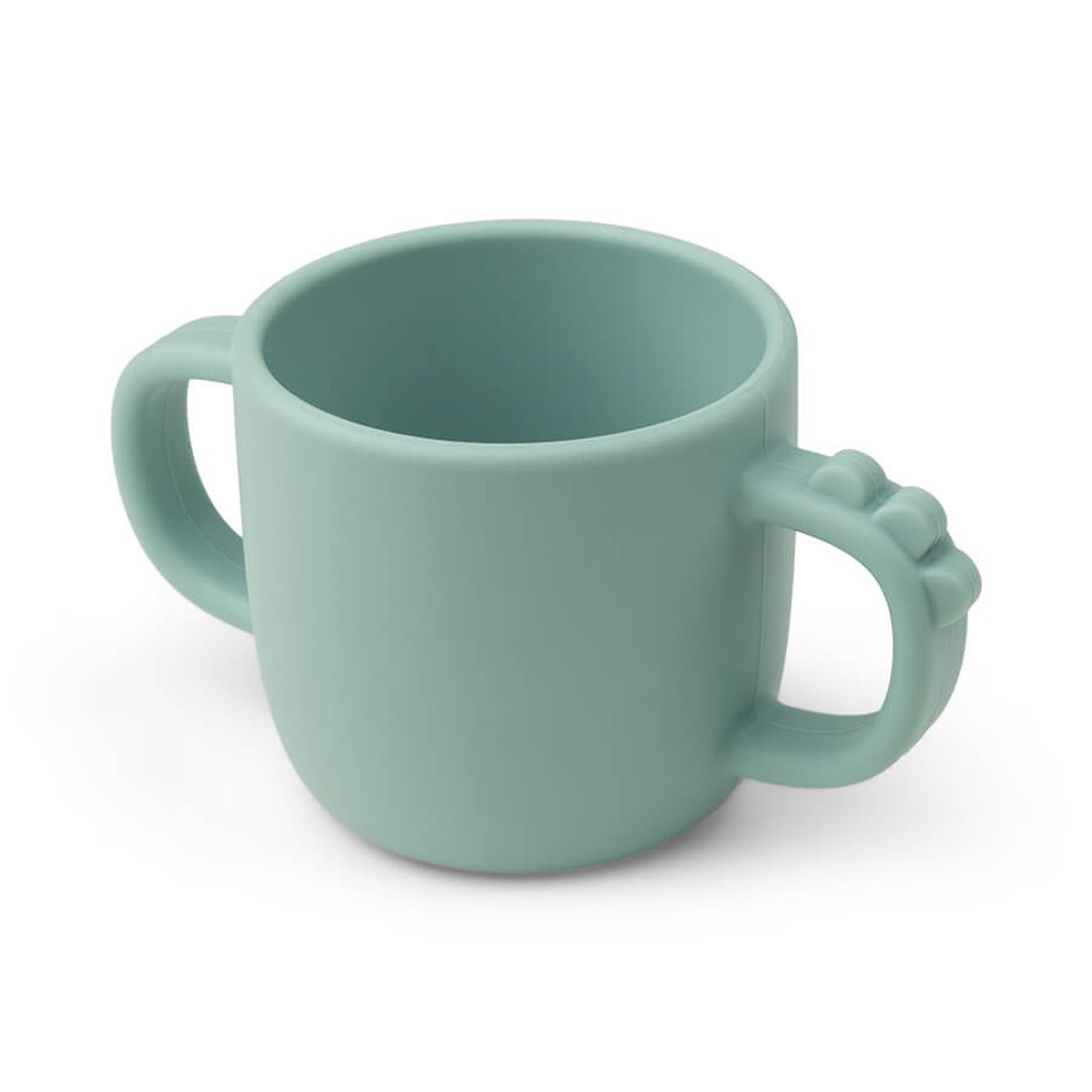 Done by deer Silikonbecher mit Griff Peekaboo Becher Elefant blau