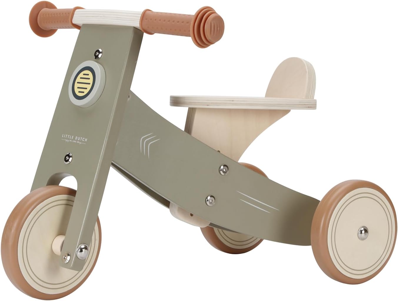 Little Dutch Dreirad aus Holz Holzdreirad olive grün Little Dutch Dreirad aus Holz Holzdreirad olive grün