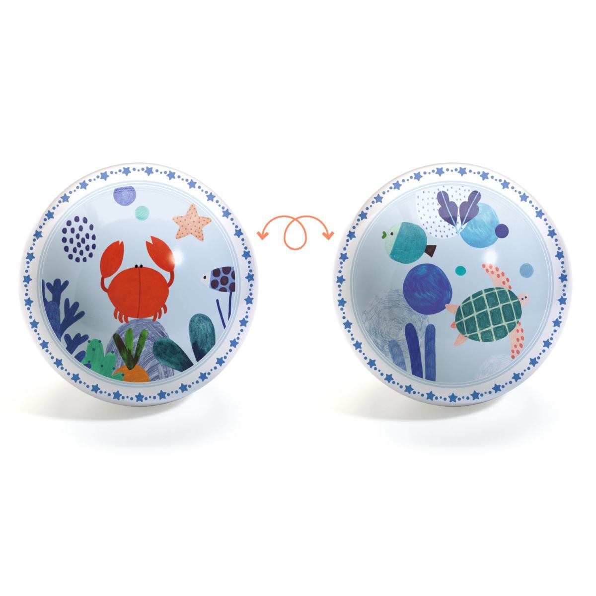 Djeco Ball Kinderball Spielball Motiv Fishee Ball Meerestiere 22 cm Djeco Ball Kinderball Spielball Motiv Fishee Ball Meerestiere 22 cm
