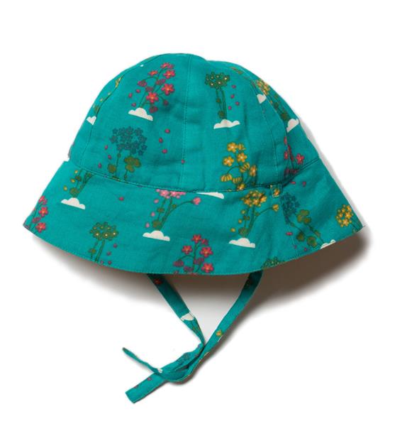 Little Green Radical Sonnenhut Sonnenkappe für Kinder Blumen, wendbar 6-12 Monat
