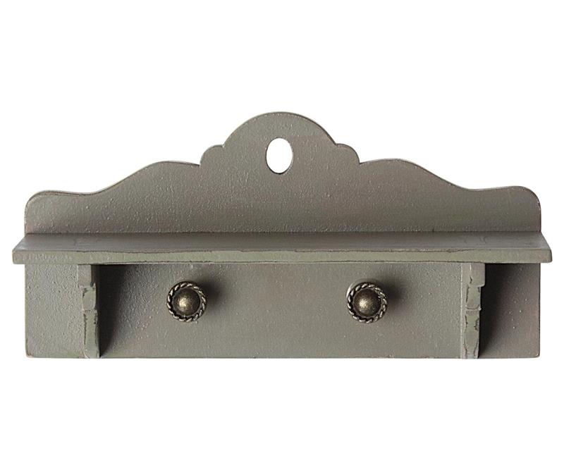 Maileg Regal Miniature Wandregal grau