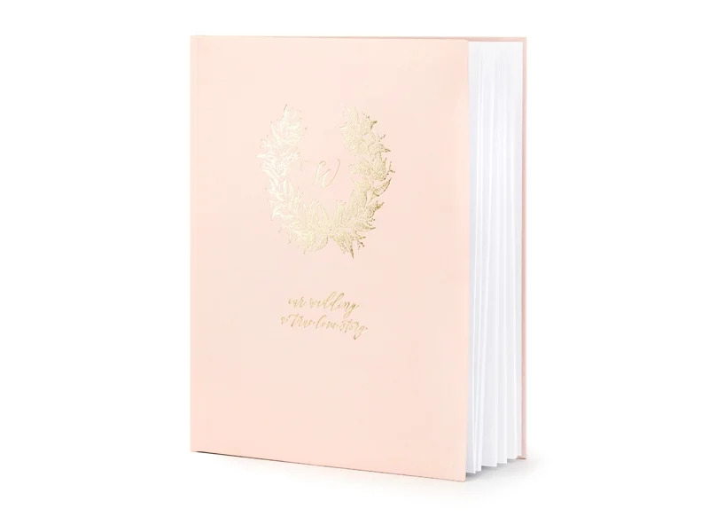 PartyDeco Gästebuch Hochzeitsbuch Our Wedding Rosa