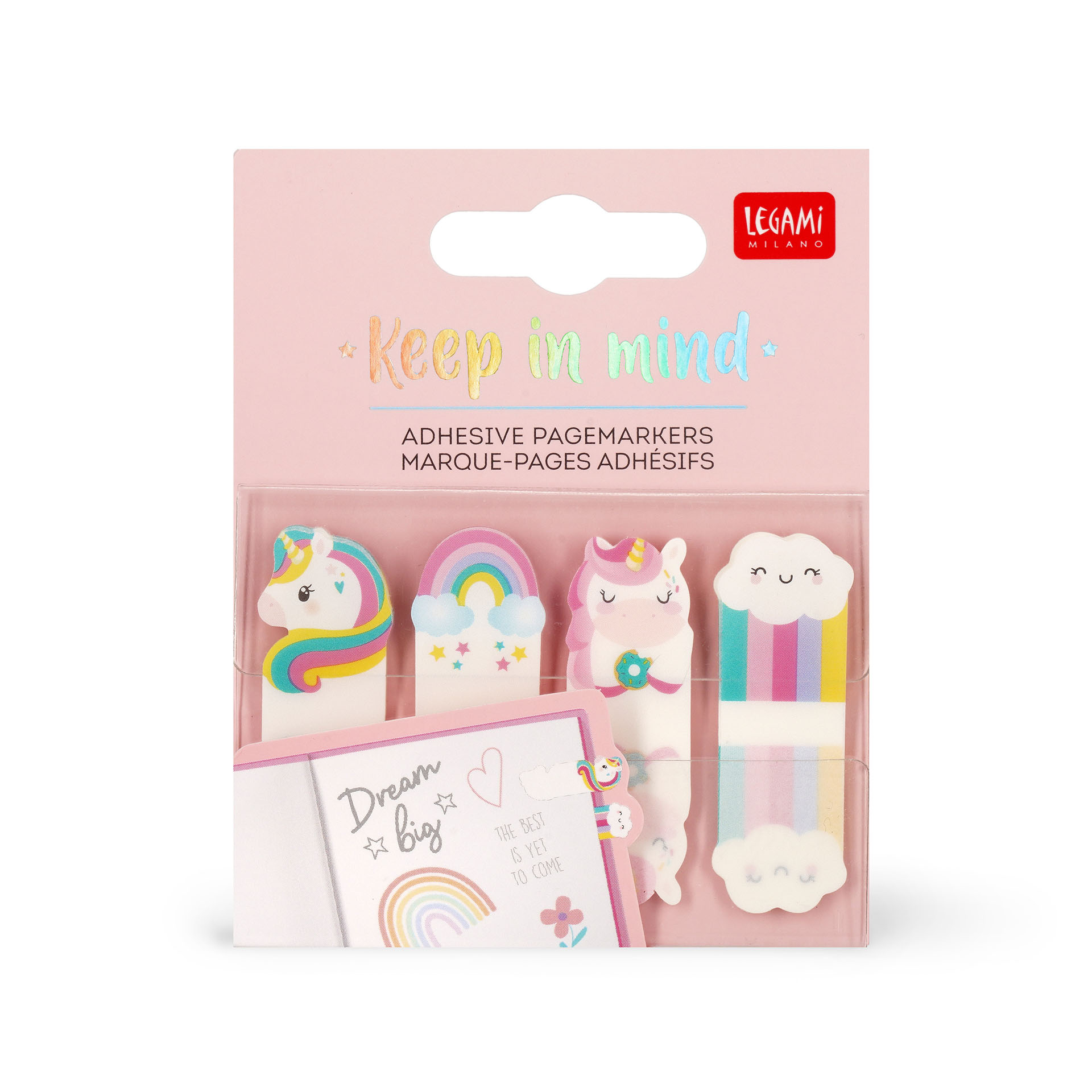 Legami Selbstklebende Seitenmarkierungen - Keep in Mind Unicorn Einhorn