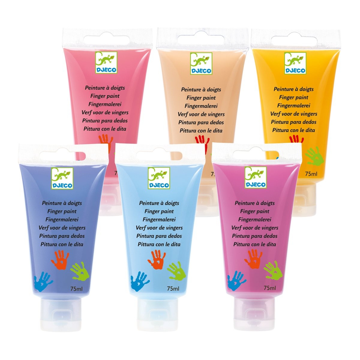 Djeco Fingerfarben Fingermalfarben Sweet  mit 6 verschiedenen Farben