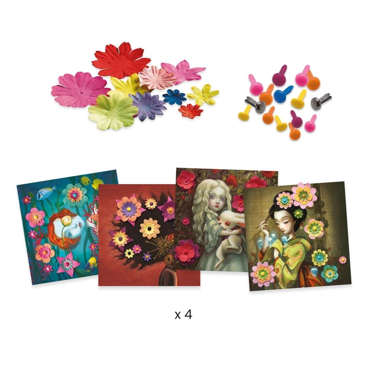 Djeco Papierkunst Rock'n Roses Bastelset