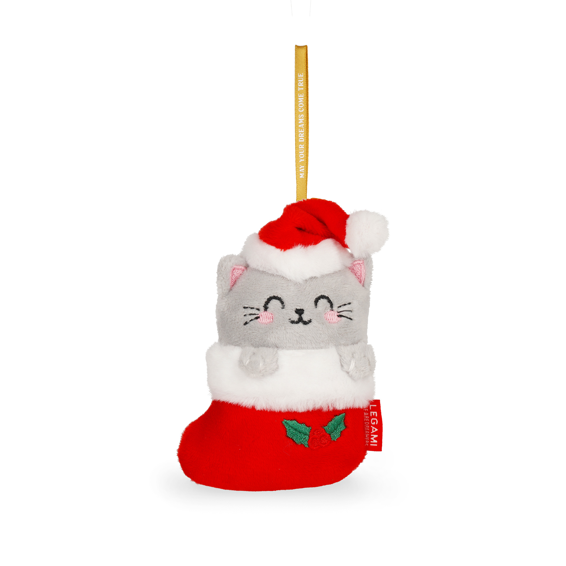 Legami Christbaumschmuck Ho-Ho-Hornament aus Plüsch Kitty Katze