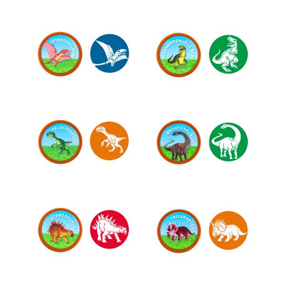 Trendhaus Dinosaurier-Arten Stempel selbstfärbend sortiert