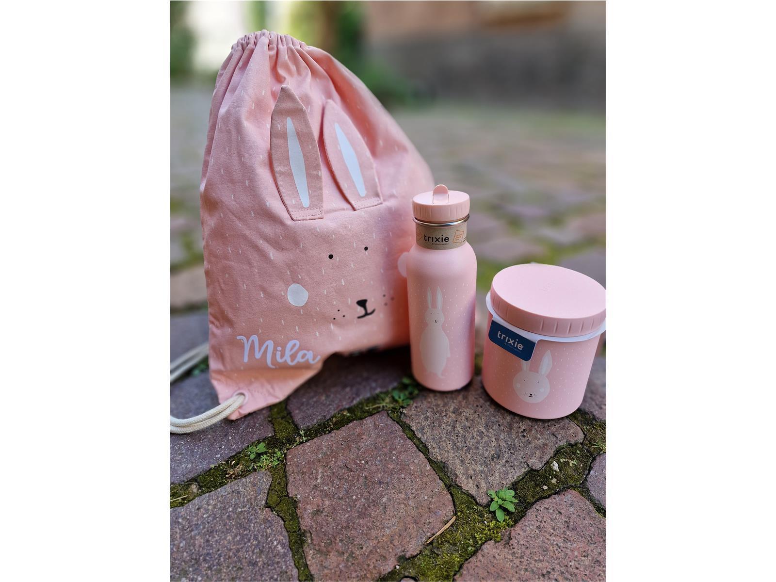 Trixie Trinkflasche aus Edelstahl Mrs Rabbit Hase 500ml personalisiert