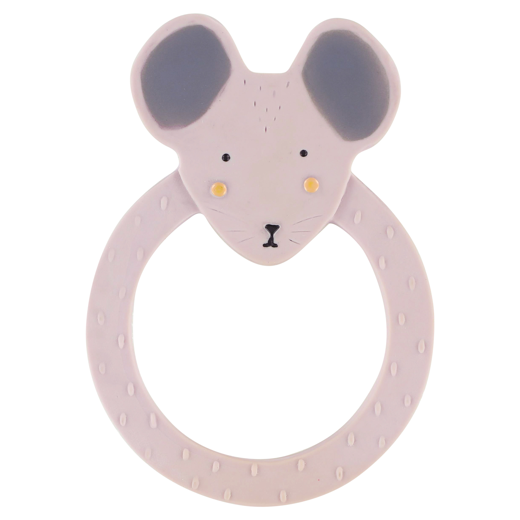 Trixie Baby Beißring aus Naturkautschuk Mrs Mouse Maus lila