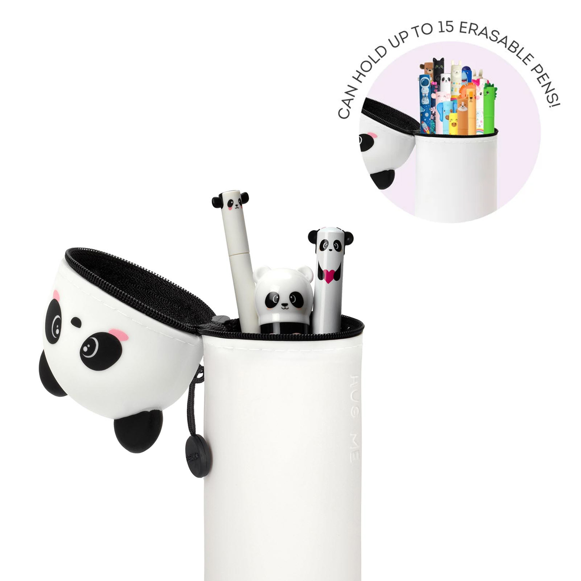 Legami 2 in 1 Federmäppchen aus Silikon Kawaii Panda