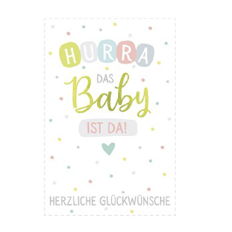 Grußkarte Hurra das Baby ist da