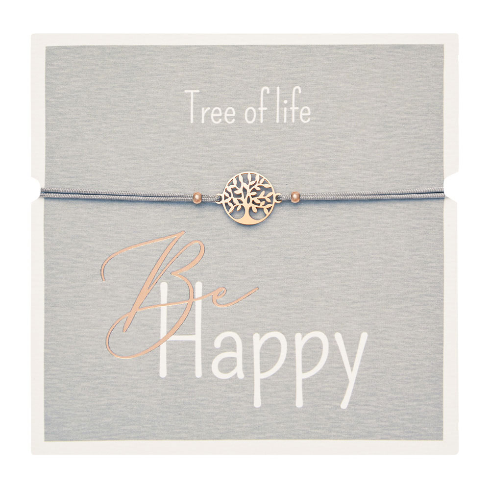 Armband Tree of life Be Happy rosévergoldet Baum des Lebens