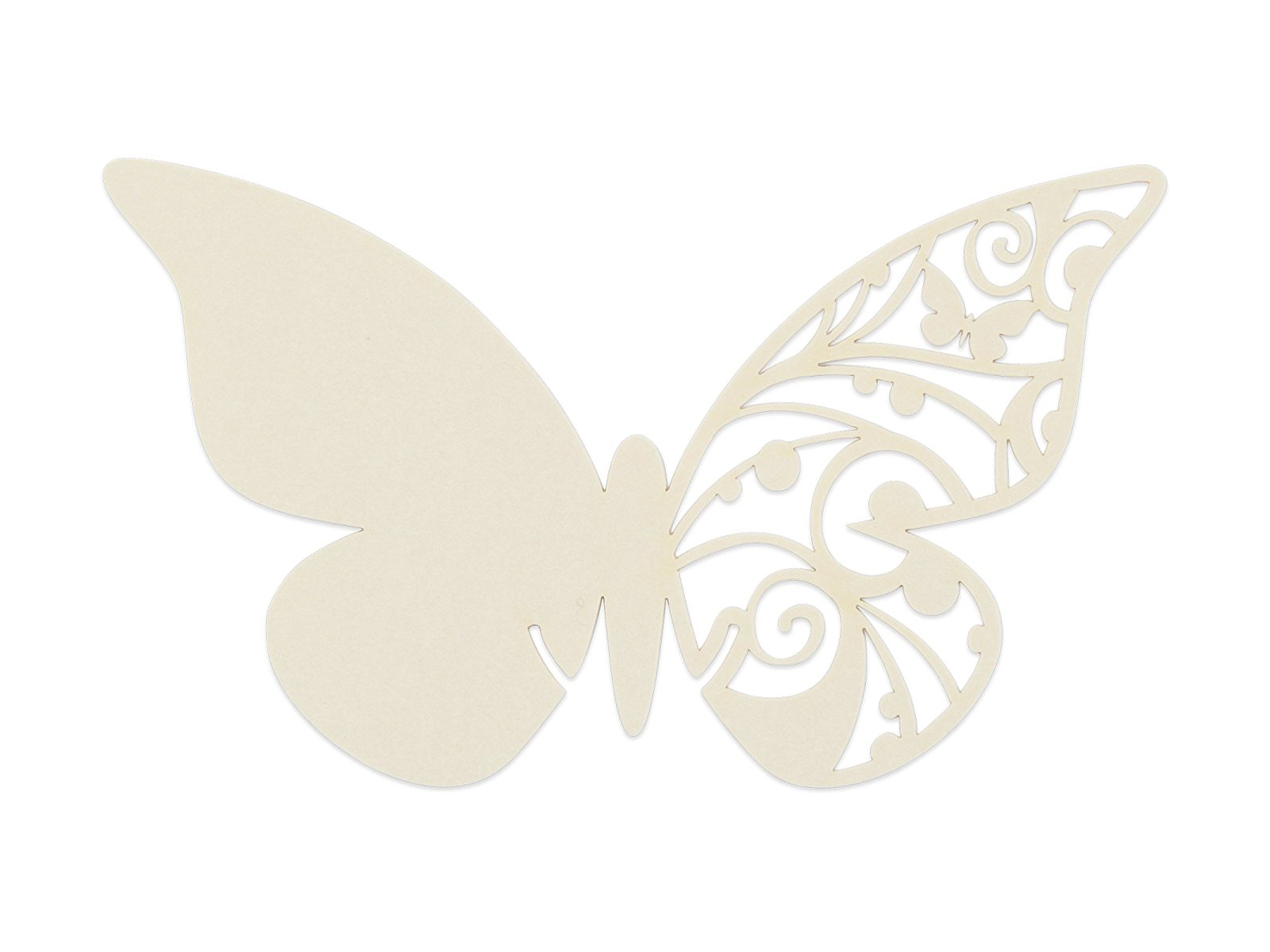 Elfenstall Namenskärtchen 10 Stück Schmetterling Creme