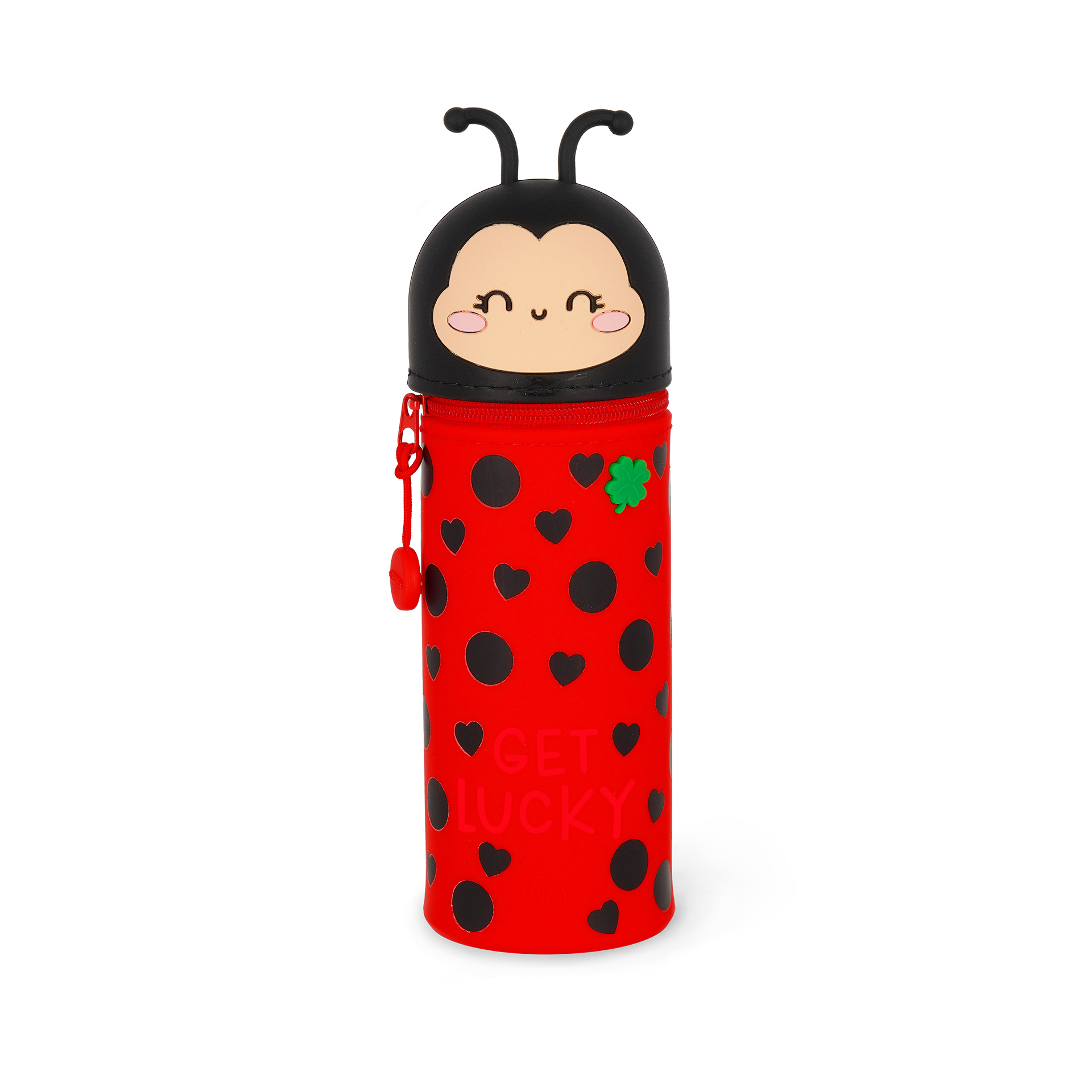 Legami 2 in 1 Federmäppchen aus Silikon Kawaii Ladybug Marienkäfer