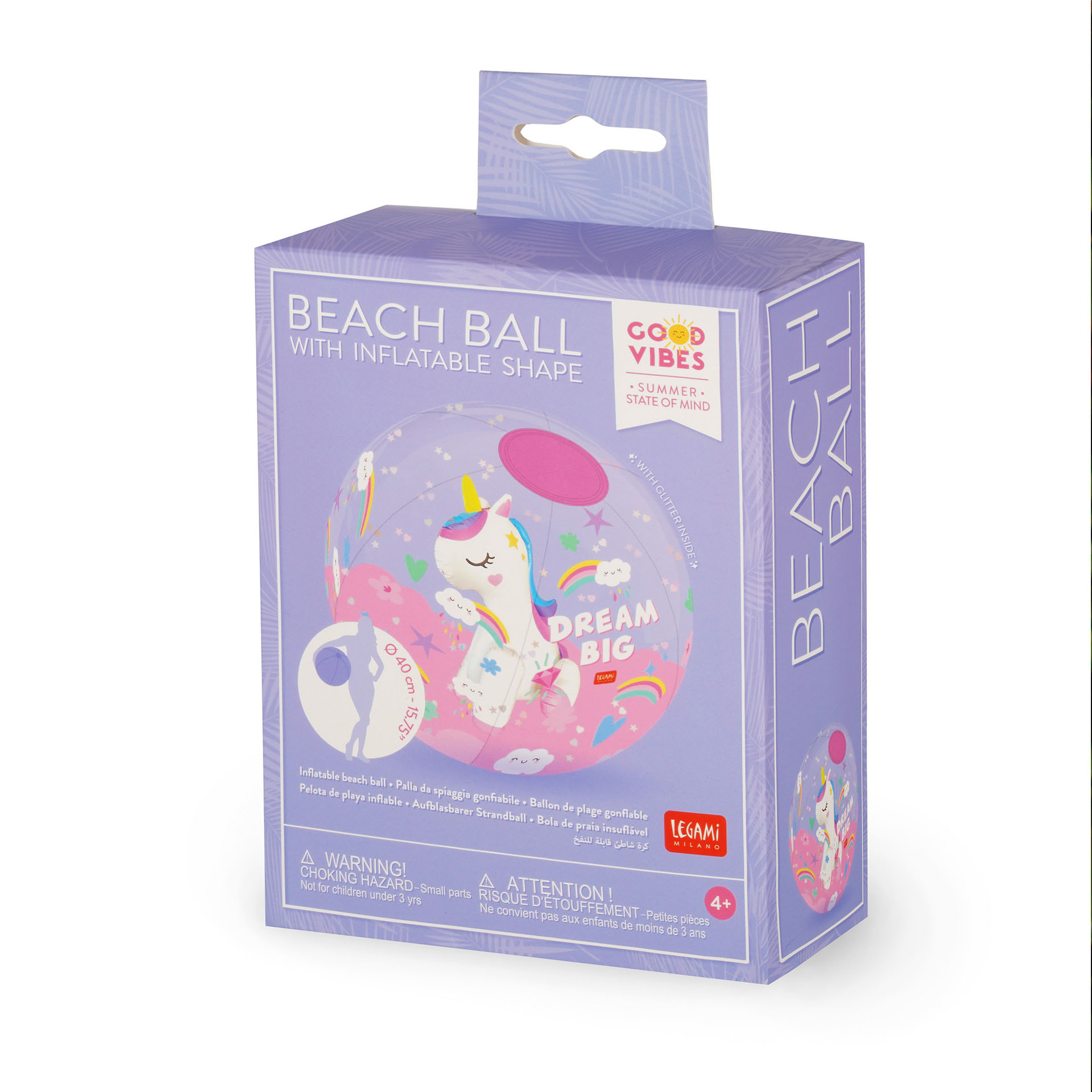Legami Aufblasbarer Strandball Beach Ball Unicorn Einhorn