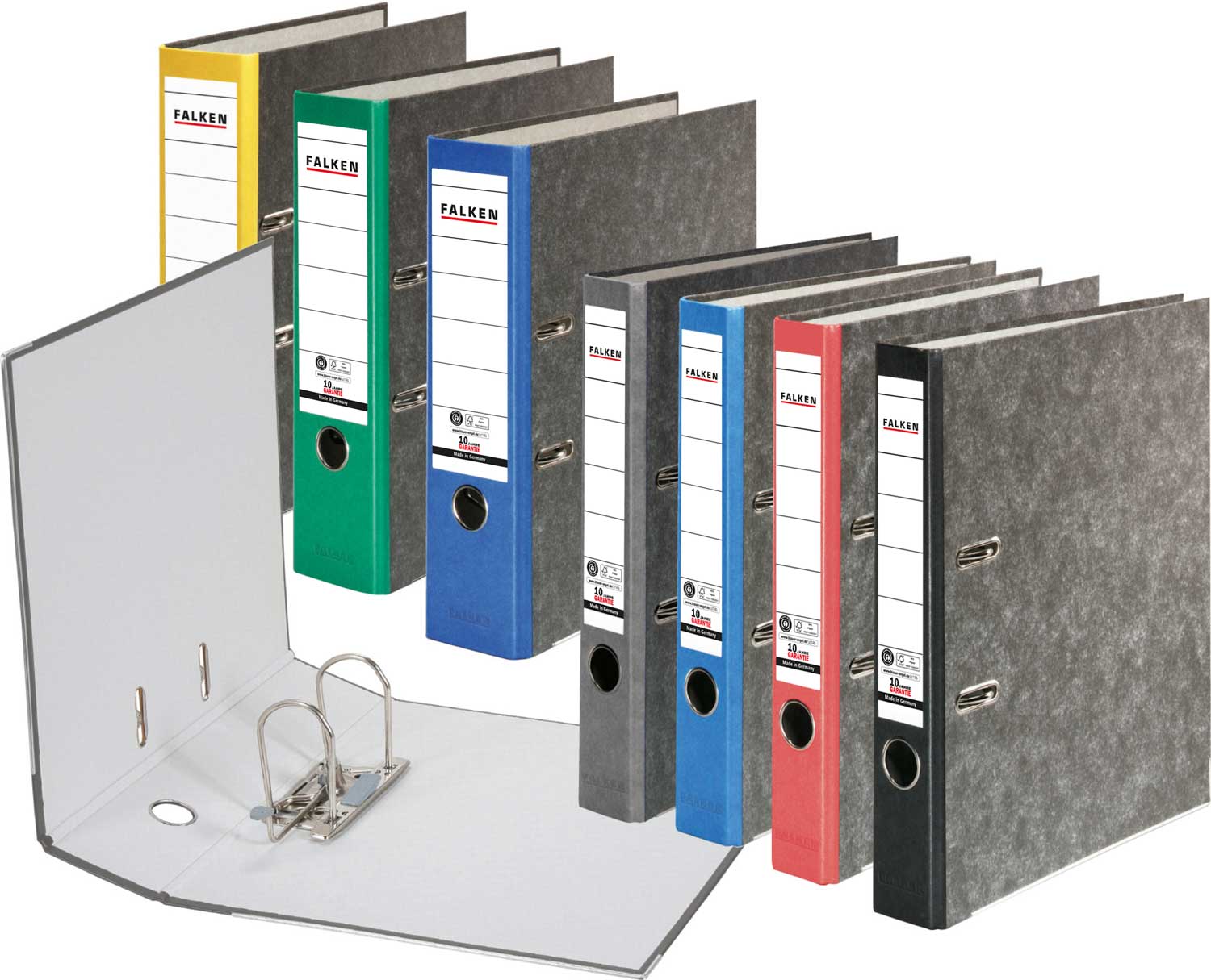 Falken Ordner Recycling Wolkenmarmor 7,5 cm Din A4 blau